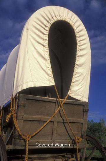 photo of a covered wagon